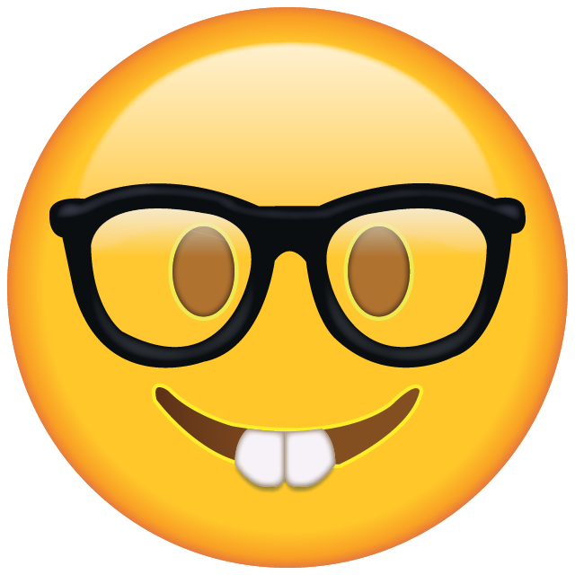 Nerd Emoji With Glasses Icon File HD PNG Image