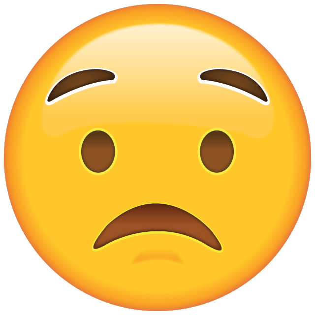 Worried Face Emoji Icon File HD PNG Image