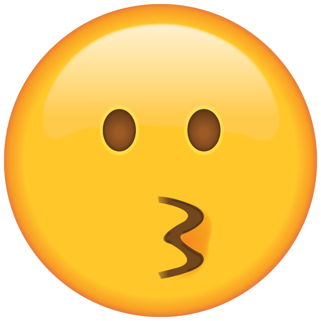 Kissing Face Emoji Icon File HD PNG Image