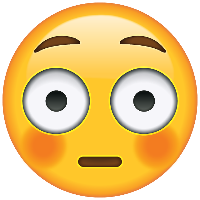 Flushed Face Emoji Icon Free Photo PNG Image