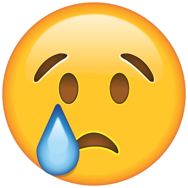 Crying Face Emoji Free Icon HQ PNG Image