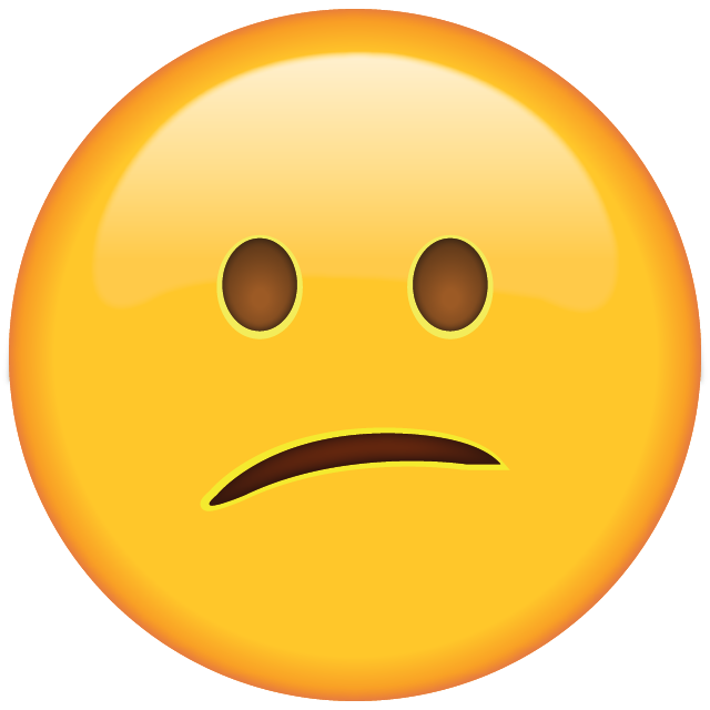Confused Face Emoji Free Icon PNG Image