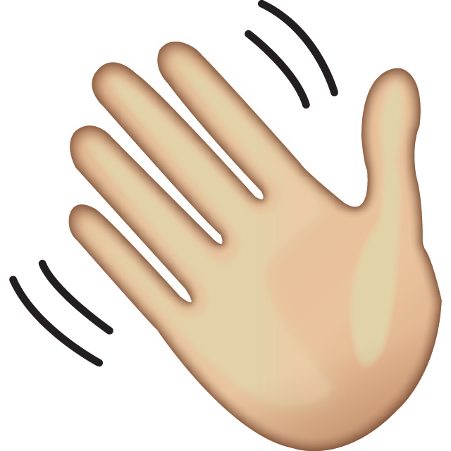 Waving Hand Sign Emoji Free Icon PNG Image