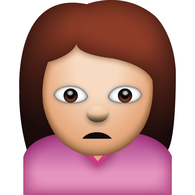 Woman Frowning Emoji Free Icon HQ PNG Image