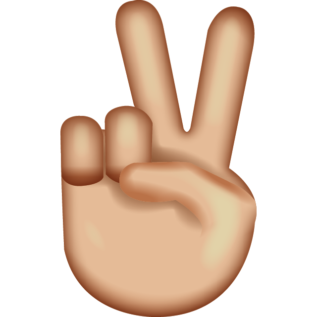 Victory Hand Emoji Icon Free Photo PNG Image