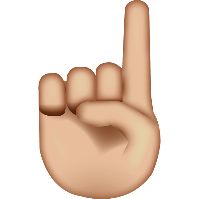 Up Pointing Hand Emoji Free Photo Icon PNG Image