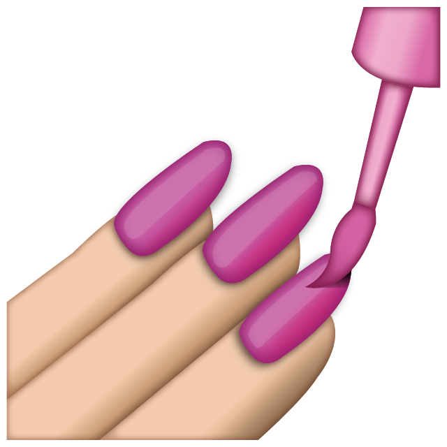 Pink Nail Polish Emoji Icon Download Free PNG Image