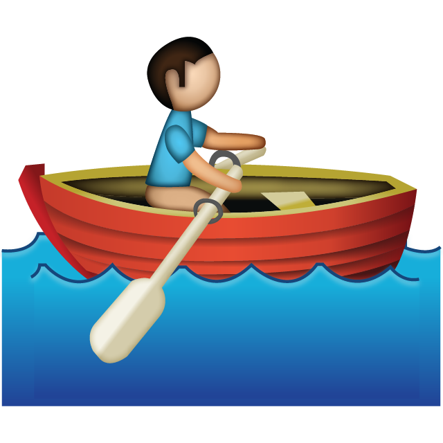 Man Rowing Emoji Free Icon HQ PNG Image