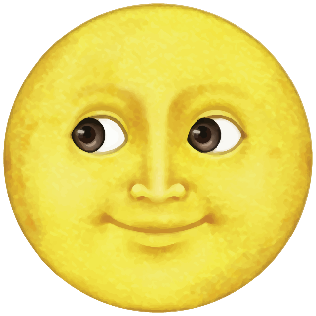Yellow Moon Emoji Free Icon PNG Image
