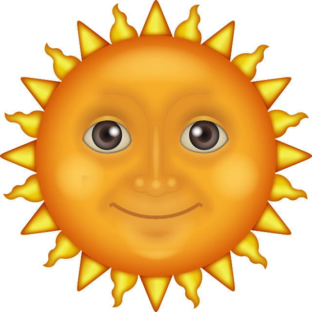 The Sun Face Emoji Free Icon PNG Image