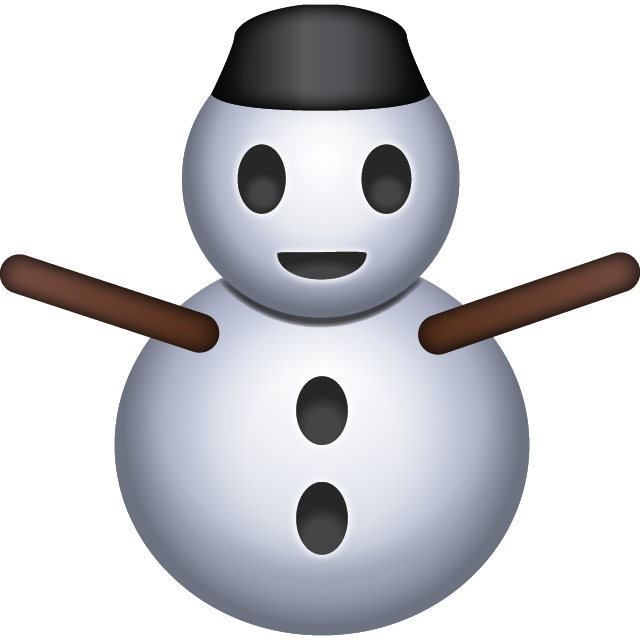 Snowman Emoji Icon File HD PNG Image