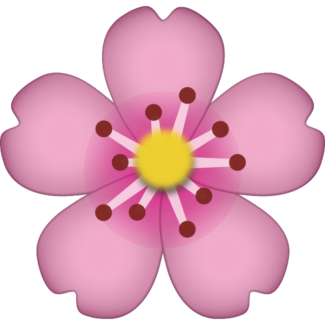 Cherry Blossom Emoji Free Photo Icon PNG Image