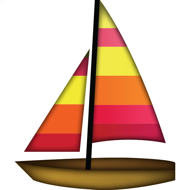 Sail Boat Emoji Free Icon HQ PNG Image