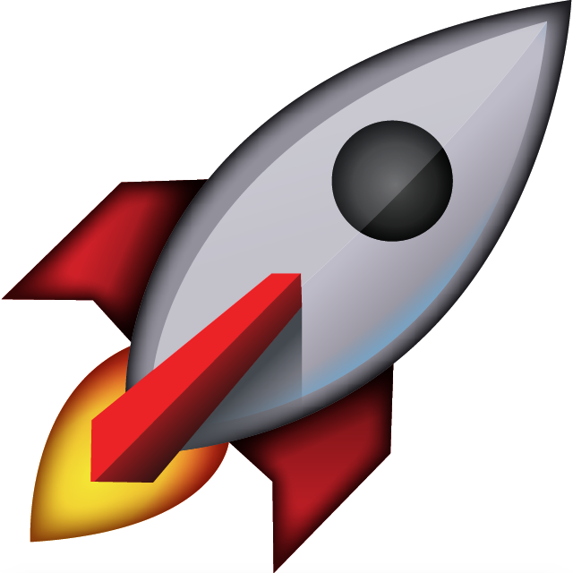 Rocket Emoji Free Icon PNG Image