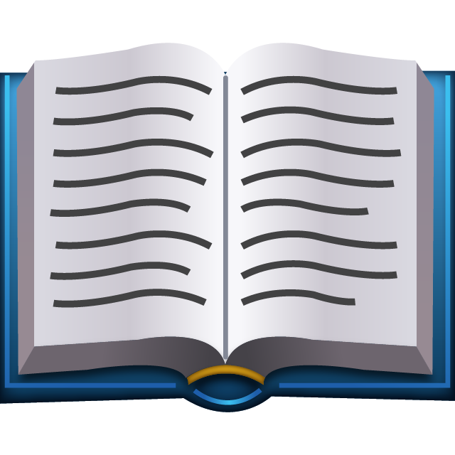 Open Book Emoji Icon File HD PNG Image