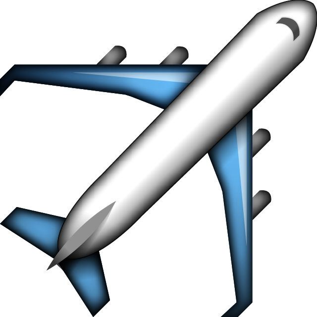 Airplane Emoji Free Icon PNG Image