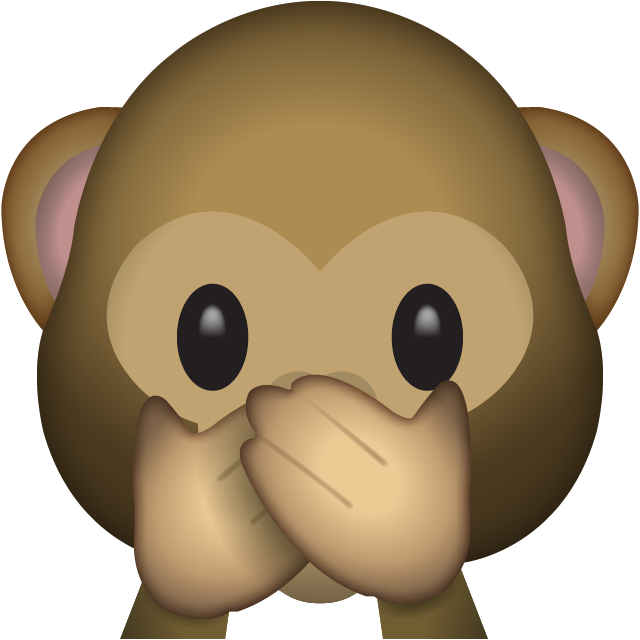 Speak No Evil Monkey Emoji Free Icon PNG Image