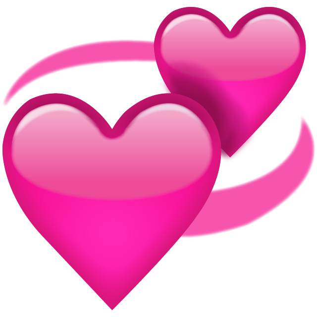 Revolving Pink Hearts Emoji Icon File HD PNG Image