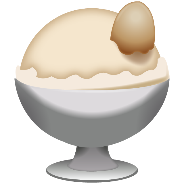 Vanila Ice Cream Emoji Free Icon PNG Image
