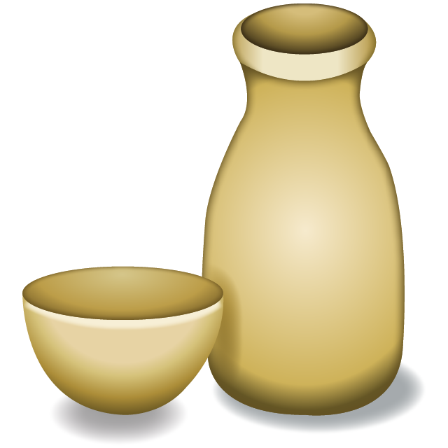 Sake Bottle and Cup Emoji Icon Download Free PNG Image
