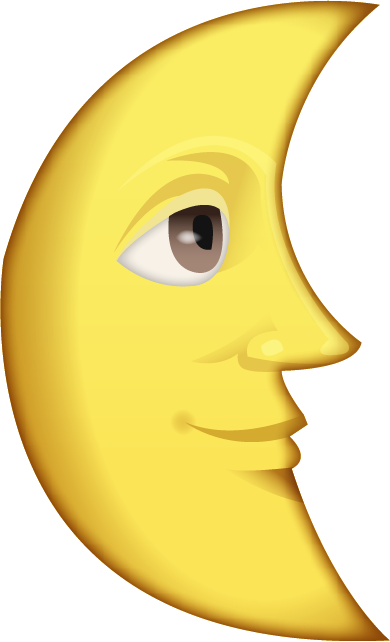 Last Quarter Moon With Face Emoji Icon File HD PNG Image