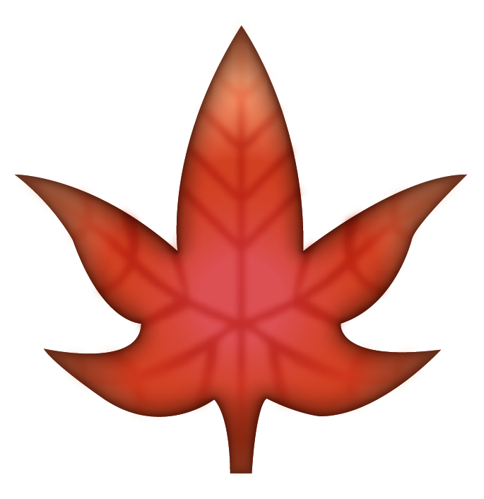 Maple Leaf Emoji Free Icon PNG Image