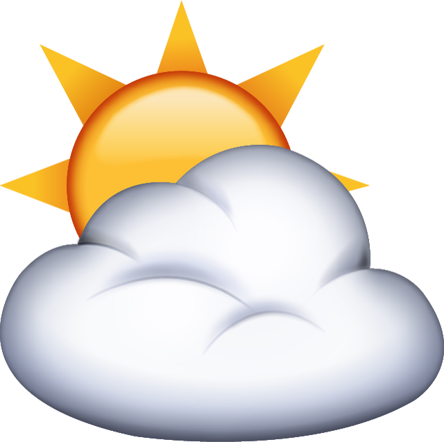 Sun Behind Cloud Emoji Icon Free Photo PNG Image