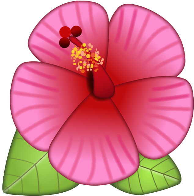 Hibiscus Flower Emoji Icon Download Free PNG Image
