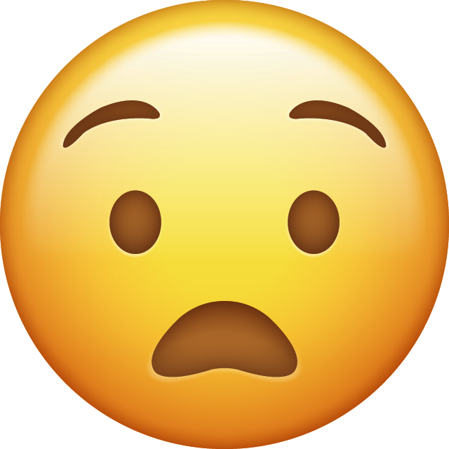 Anguished Emoji Icon File HD PNG Image