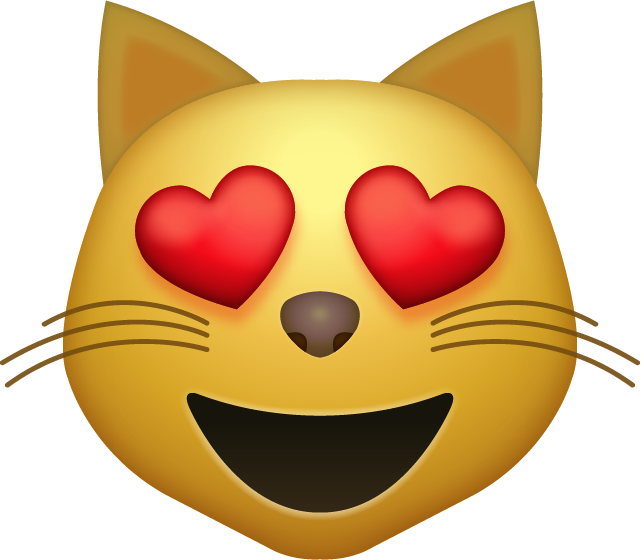 Heart Eyes Cat Emoji Icon File HD PNG Image
