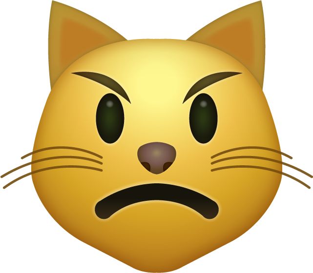 Angry Cat Emoji Icon Download Free PNG Image