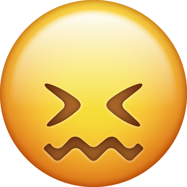 Confounded Emoji Free Icon PNG Image