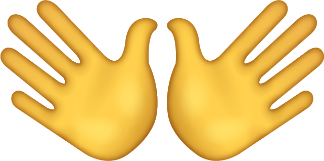 Wide Open Hands Sign Emoji Icon Free Icon HQ PNG Image