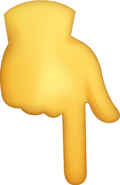 Down Index Emoji Icon Download Free PNG Image