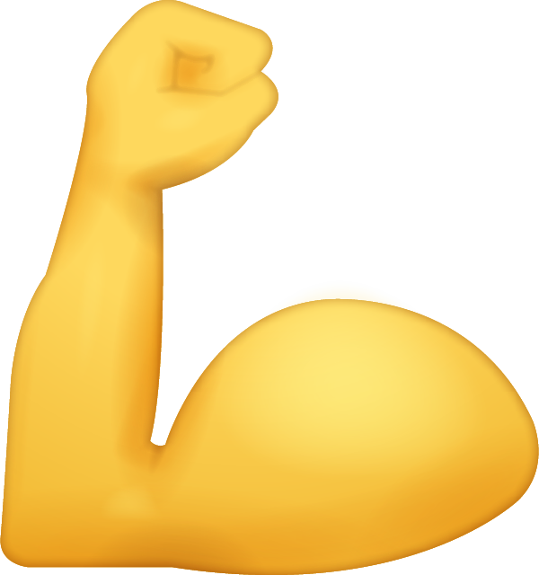 Biceps Emoji Free Icon PNG Image