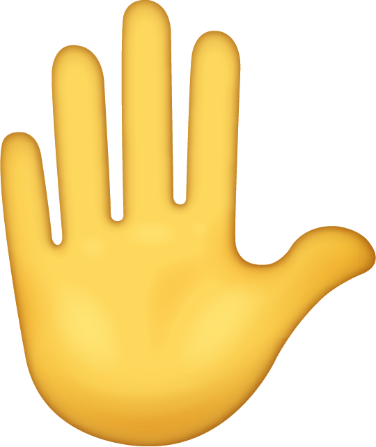 Raised Hand Emoji Icon Free Photo PNG Image