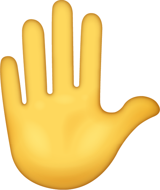 Raised Hand Emoji Icon Free Photo Icon