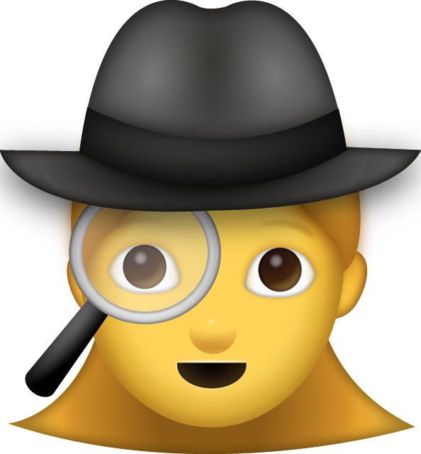 Girl Detective Emoji Icon Download Free PNG Image