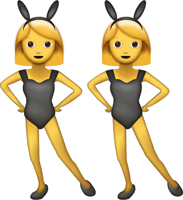 Women Bunny Emoji Free Icon HQ PNG Image