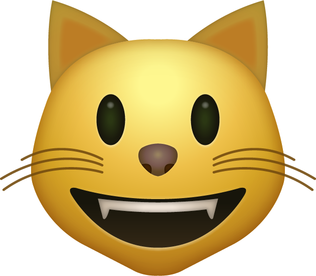 Smiling Cat Emoji Free Icon PNG Image