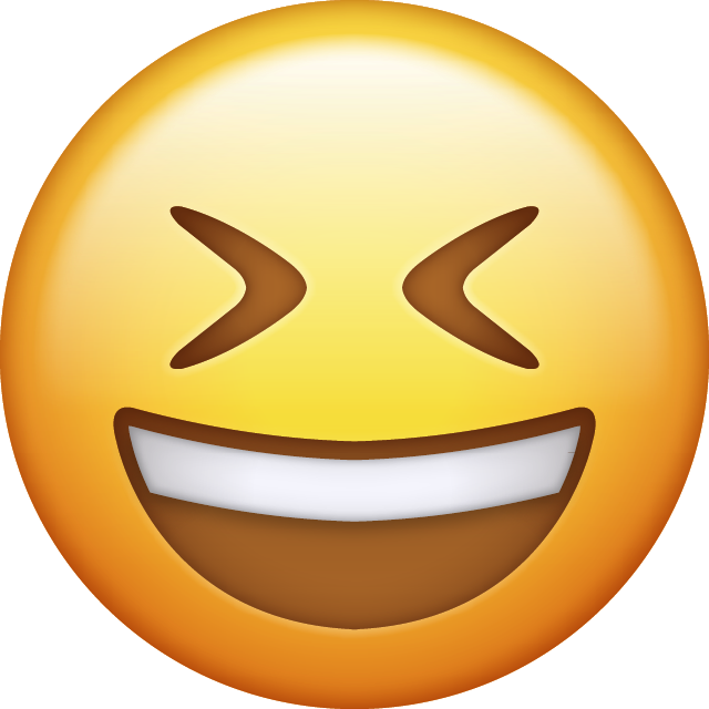 Smiling With Closed Eyes Emoji Free Icon PNG Image