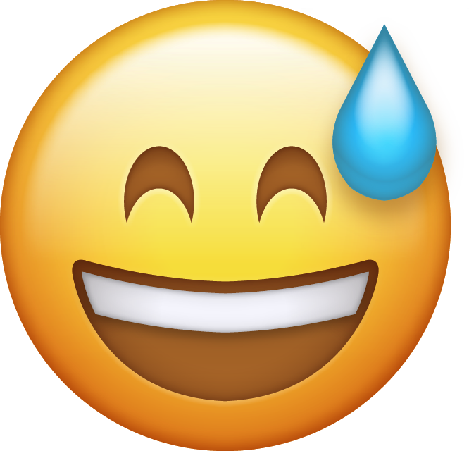 Sweat With Smile Emoji Icon File HD Icon