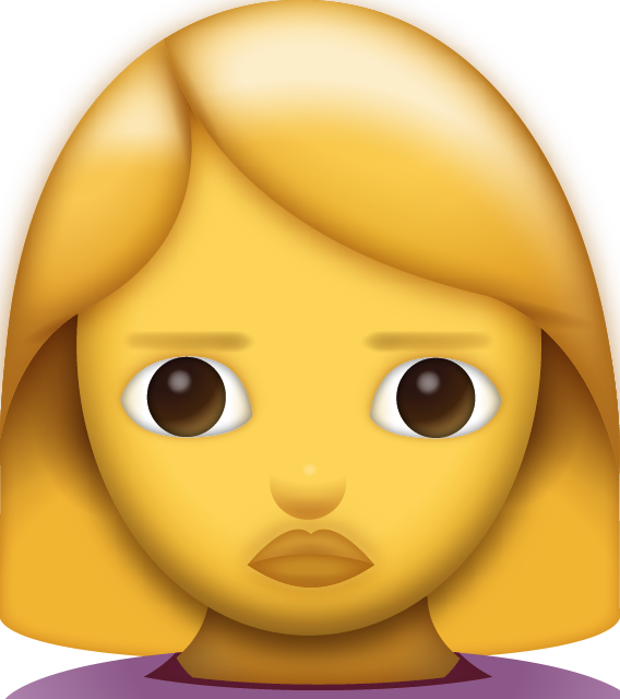 Woman Frowning Emoji Icon File HD PNG Image