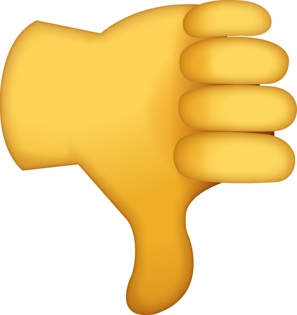 Thumbs Down Emoji Free Icon HQ PNG Image