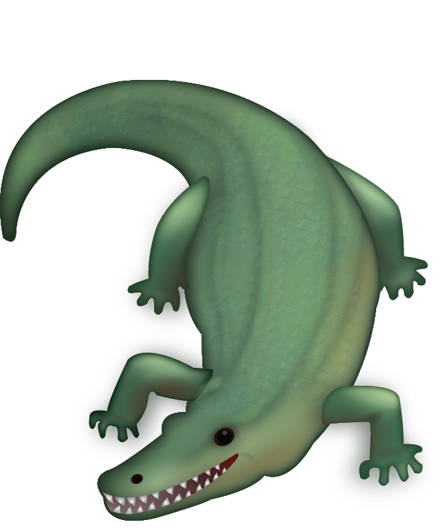 Crocodile Emoji Icon File HD PNG Image