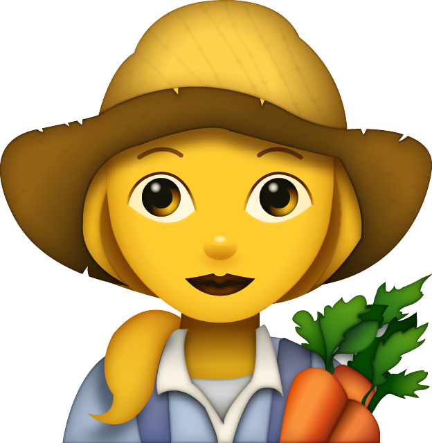 Farmer Emoji Woman Icon Download Free PNG Image