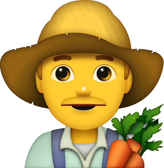 Farmer Emoji Man Free Photo Icon PNG Image