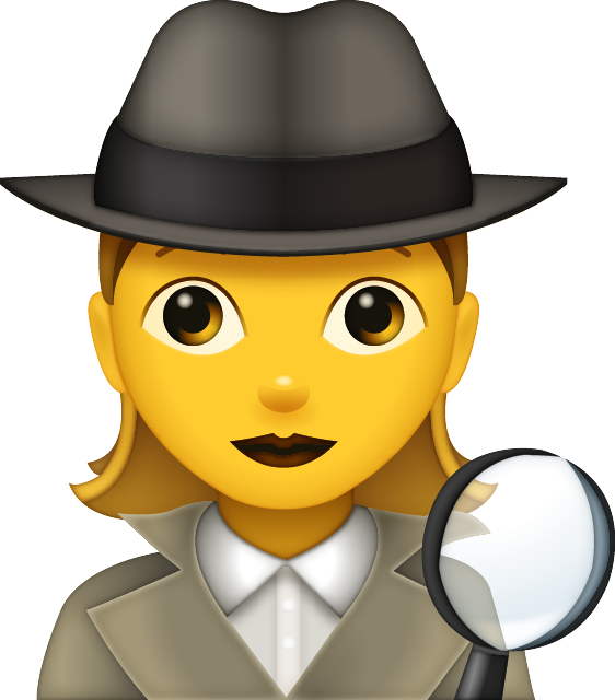 Detective Emoji Woman Icon File HD PNG Image