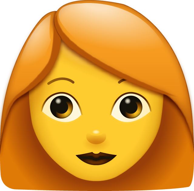 Red Hair Woman Emoji Free Icon HQ PNG Image
