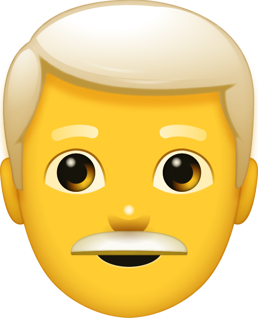 Grey Hair Man Emoji Icon Download Free PNG Image
